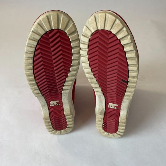 Sorel Tivoli II Red Waterproof Suede Sneaker Boots Womens Size 7 - Picture 5 of 5